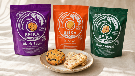 Beika (米菓) is Japan's umbrella term for rice crackers — senbei, okaki, and arare — with documented roots reaching back t