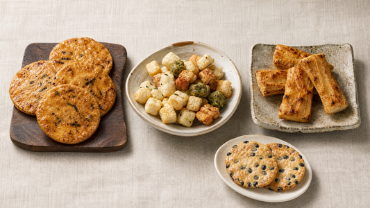 Senbei, okaki, and arare are not synonyms — they are three siblings in Japan's beika family. A complete guide to the ric